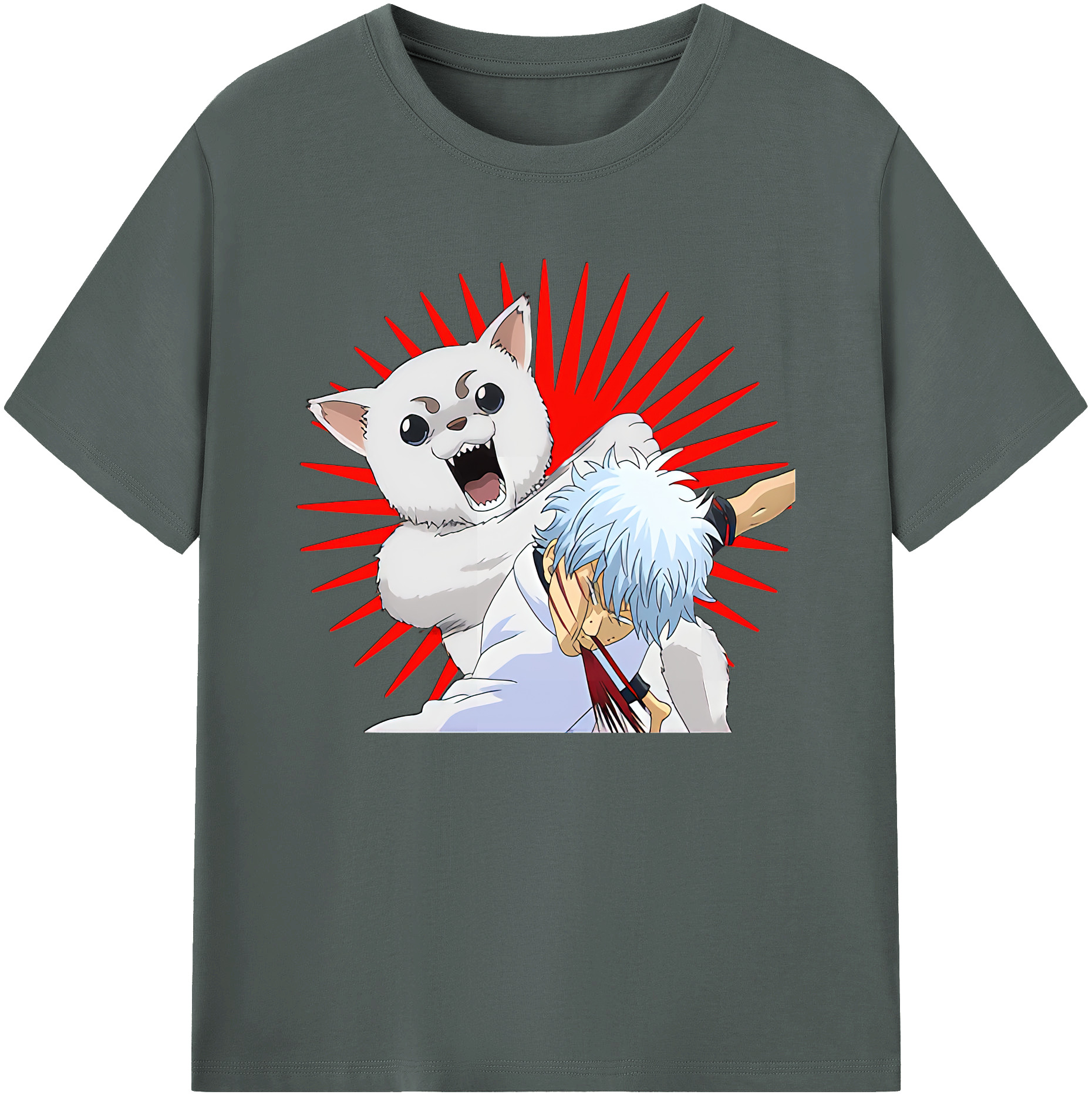（画像用） ぎんたま 坂田銀時（さかたぎんとき） 神楽 志村新八（しむら しんぱち） GINTAMA Sakata Gintoki Kagura Shimura Shinpachi 綿100％ メンズ半袖Tシャツ｜肌触りやわらか＆通気性